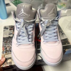 Air Jordan Pink and Gray Sneakers